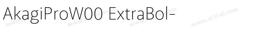 AkagiProW00 ExtraBol字体转换